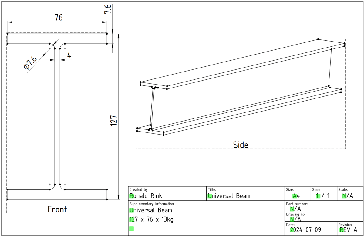 Creating a parametric Universal Beam in FreeCAD&nbsp;0.21.2